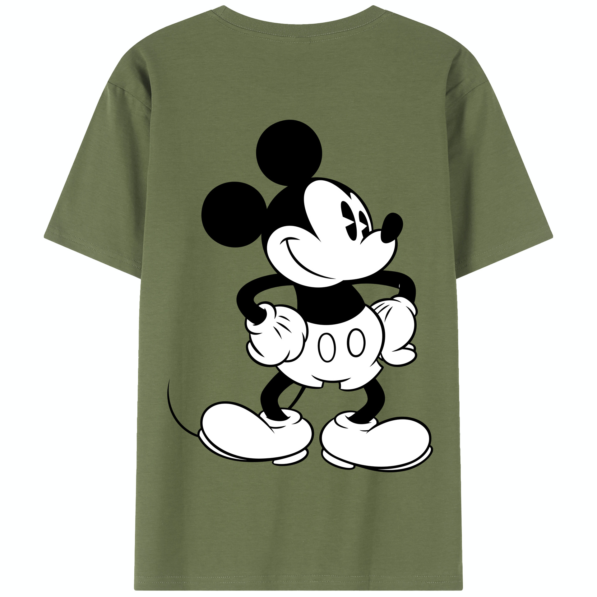 （画像用） ミッキーマウス Mickey Mouse 綿100％半袖Tシャツ（背面プリント）